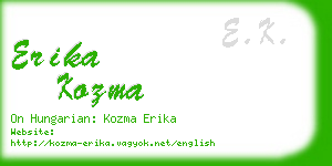 erika kozma business card
